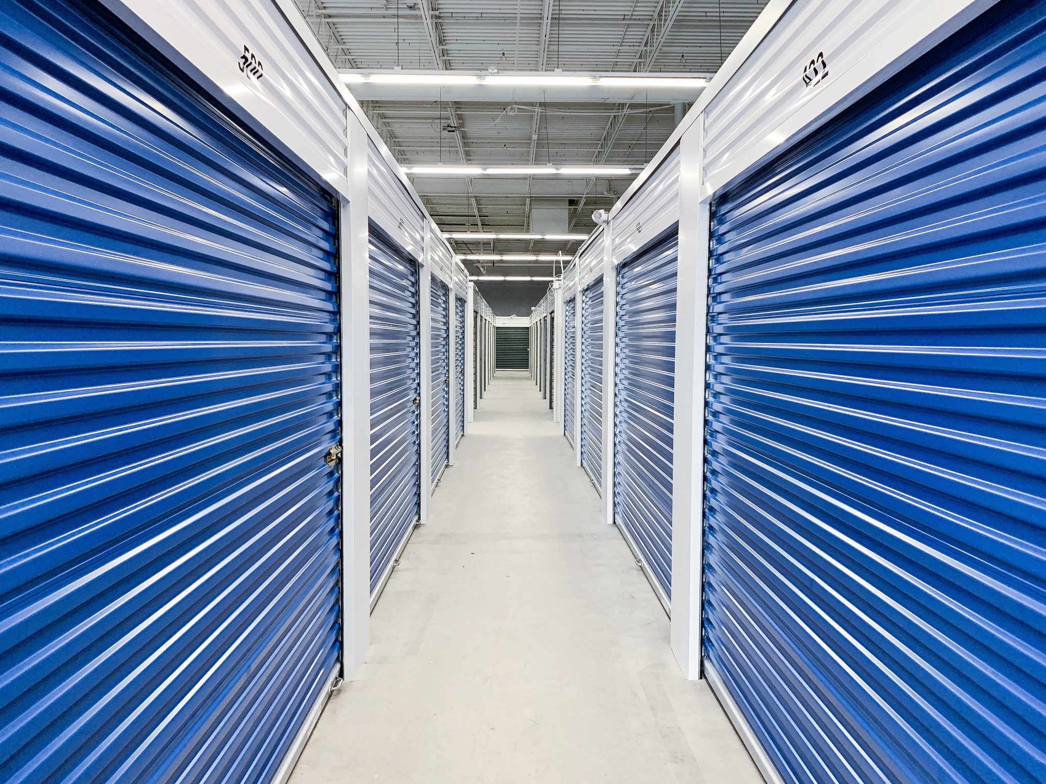 Blue Storage Hallway at Ashland Storage Center